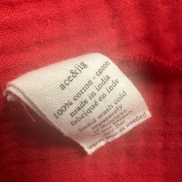 Ace & Jig Dress Mini Cotton Striped Red Summer Casual Beach Size Extra Small - Picture 6 of 7